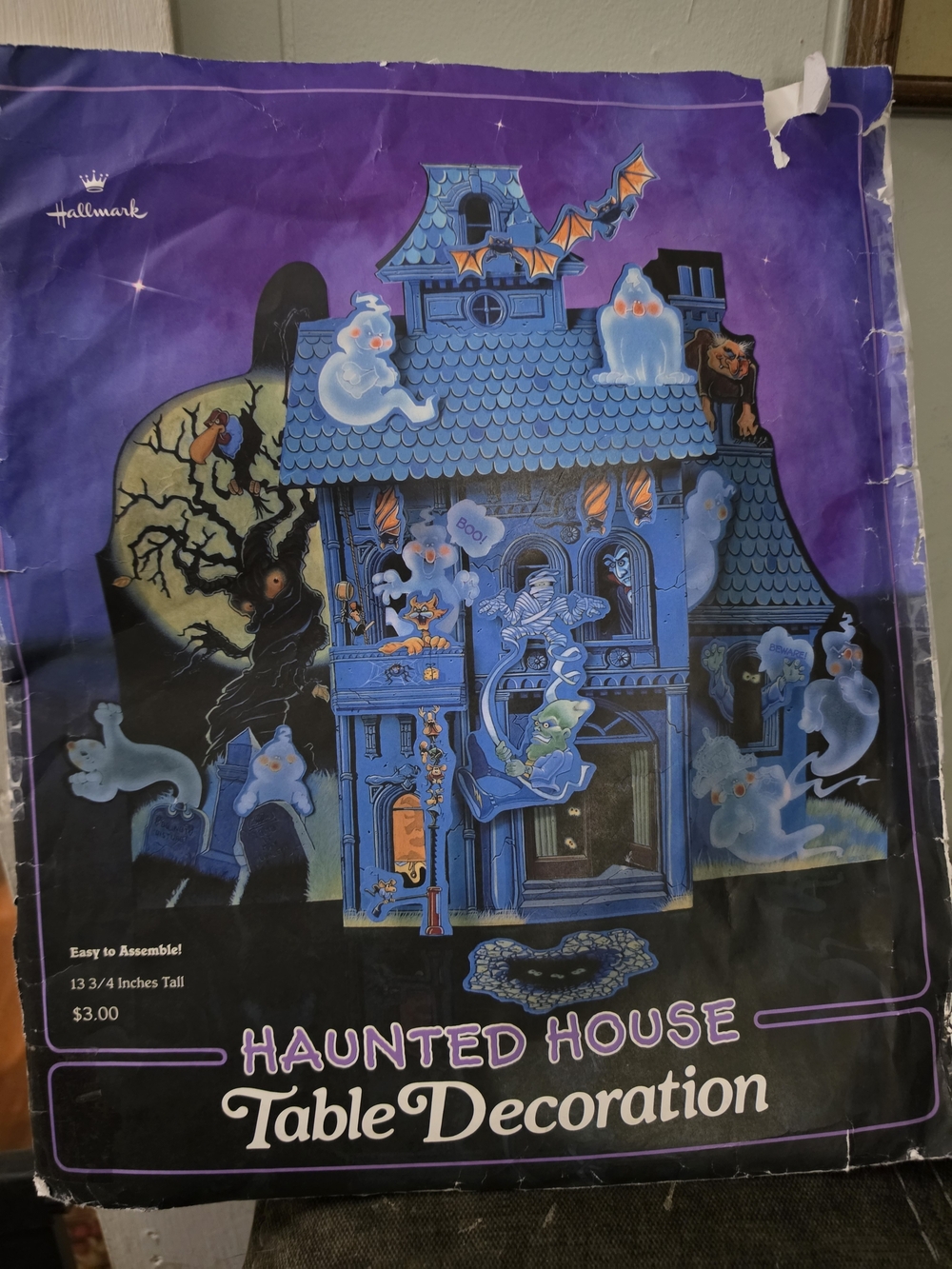 Hallmark Blue Haunted House Table Decoration - Halloween Party Decor
